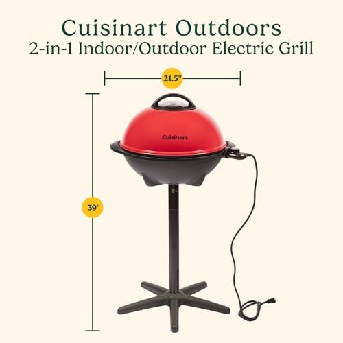 Cuisinart Electric Grill, Indoor/Outdoor, Compact, Portable, Nonstick - Image 2