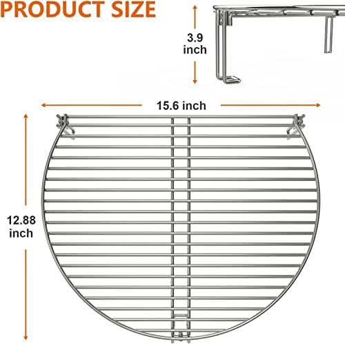 BBQ Future Grill Expander Rack for Big Green Egg Large & XL, Kamado Joe Classic Ceramic Grill, Char-Griller 18" Akorn, Weber Kettle Grill – Stainless Steel Cooking Grate & Grill Rack for Gas Grills - Image 2