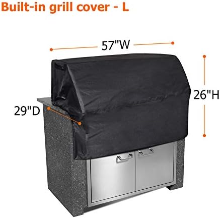 iCOVER Built-in Grill Cover 57 Inch, Heavy Duty Waterproof BBQ Grill Top Covers, Built in Grill Cover for Outdoor Grill, Outdoor Kitchen Barbecue Cover for Bull, Char-Broil, Napoleon, Weber and More - Image 2