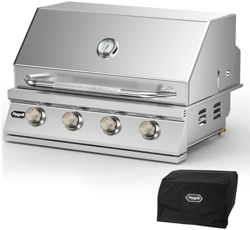 Hygrill STD Series 32-Inch Built In Grill, Stainless Steel 4-Burner Grill by Stanbroil