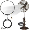 Outdoor Misting Fan Kit for a Cool Patio Breeze,Water Mister Spray for Cooling Outdoor,19.36FT (5.9M) Misting Line + 5 Brass Mist Nozzles + a Brass Adapter(3/4) Fit to Any Outdoor Fan by LANDGARDEN