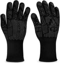 BBQ Gloves, 1472°F Heat Resistant with Silicone Grip Oven Mitts by FITFIV
