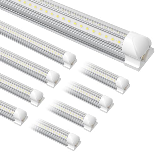 8-Pack 4FT T8 LED Shop Light, 42W 6300 Lumen 5000K Daylight, Linkable with Plug Shop Lights for Garage Ceiling Workshop Commercial Lighting, 4 Years Warranty by SUSLUM