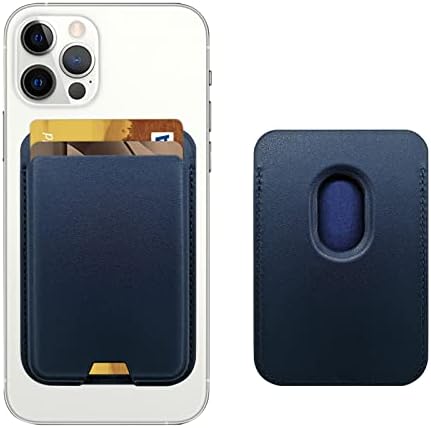 iLodn Magnetic Wallet Compatible with MagSafe for iPhone 17 16 15 14 13 12 Pro Max Air Plus Model, Mag 3 Safe Card Holder Stick on Accessories for Cell Phone & Case, Cyaneous by iLodn