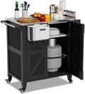 Spurgehom Outdoor Grill Cart with Storage,Movable Grill Table by Spurgehom
