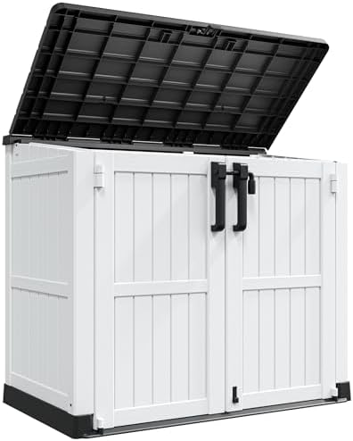 LHBcraft Outdoor Storage Cabinet 36 Cu Ft with Lockable Doors, Portable Horizontal Resin Storage Shed -Easy to Assemble, Waterproof Outdoor Storage Box for Backyards,Patios by LHBcraft-US