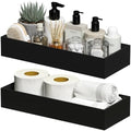 Bamboo Toilet Tank Tray, 15" x 6" x 2.5", Black by Greatseas