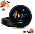 WELLIFE Black Plastic Plates 7 Inch 50 Count Halloween Plates by WELLIFE