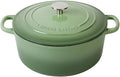 EDGING CASTING Enameled Dutch Ovens Cast Iron Dutch Oven Pot with Lid for Bread Baking, Cook, Dual Handle, 7 Quart, Pistachio Green by EDGINGCOOKWARE