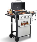 3-Burner Propane Gas Grill with Folding Side Tables, 30,000 BTU by Unknown