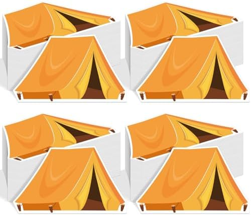 100 Pcs Camping Napkins Happy Camper Party Decorations Tent Camping Napkins Disposable Tent Theme Birthday Party Supplies Decor for Kids Boys Girls Labor Day Outdoor Adventure Baby Shower by Yiaoyinnz