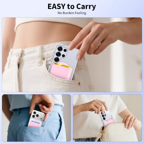 Magnetic Wallet for Samsung & iPhone with Magsafe Case, Pink - Image 5