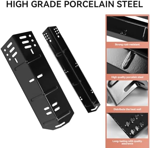 Grill Parts for Dyna-Glo 5 Burner DGH474CRP DGH483CRP DGH485CRP, DGH474CRN-D, DGH474CRN,4 Burner DGH450CRP,3 Burner DGH373CRP, Porcelain Heat Plate Stainless Steel Burner for Revoace GBC1793W - Image 6