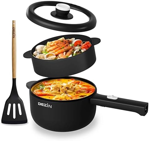 Dezin 2L Hot Pot Electric, Non-Stick Electric Pan, 700W Adjustable Power by DEZIN