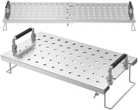 15"-28" Adjustable Griddle Warming Rack for Most Tabletop Flat-top Griddles by PHYPOBLE