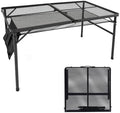 JOUYEK Folding Grill Table, 4x2 FT Portable Camping Height Adjustable Table by JOUYEK