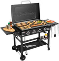 Royal Gourmet GB4000P 4 Burner Propane Gas Griddle, Hard Cover, Side Tables by RoyalGourmetCorp