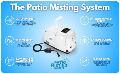 Patio Misters Pro - Ultra Fine Water Mister - Cooling Mist System for Midsize to Large Patio - High Pressure Misting Pump - Kit with Quiet Pump (1000 PSI) - DIY Installation - Image 4
