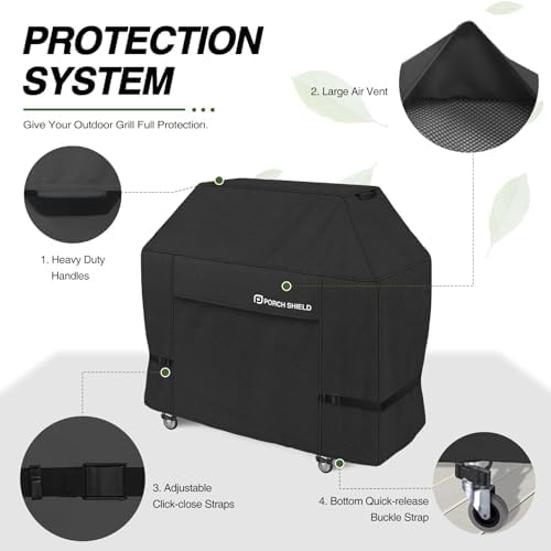 Porch Shield Waterproof Outdoor BBQ Grill Cover 48 inch, Black - Image 4