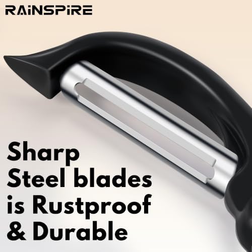 Swivel Vegetable Peeler Comfort Handle Sturdy Long-Lasting 1Pcs Black - Image 3