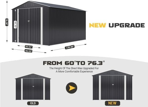 Polar Aurora 8 x 12 FT Outdoor Storage Shed - Image 4
