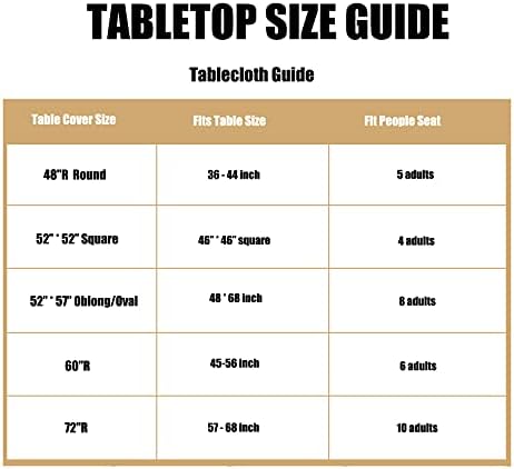 LUSHVIDA Round Tablecloth, Fitted Table Cloth for 57"-68" Tables, Clear - Image 6