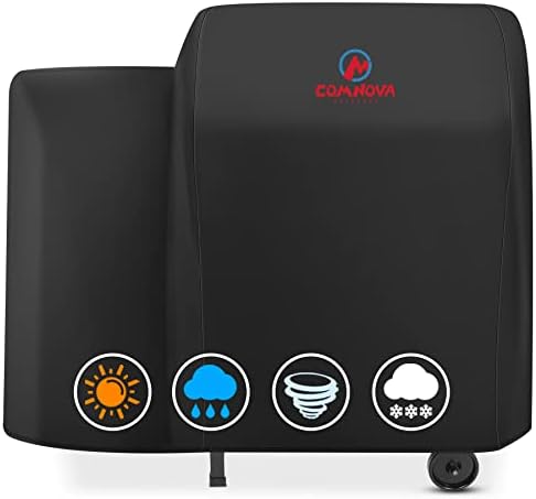Comnova Grill Cover for Traeger Tailgater 20 Series - 600D Wood Pellet Smoker Cover for Traeger Waterproof & Heavy Duty, Pellet BBQ Cover for Treager 20 Series, Junior, Tailgater and Recteq 340 Grill by MCOMNOVAOUTDOORS