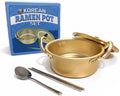 Korean Ramen Pot Set, Gold, Lid, Spoon, 900ml, 30.7oz by CaptainCranberry