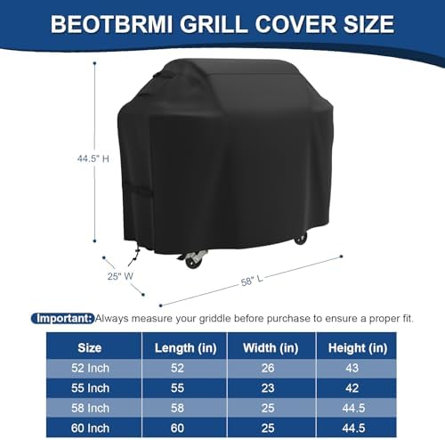 58" Grill Cover for Weber Genesis 300 Heavy Duty BBQ Cover 600D - Image 2