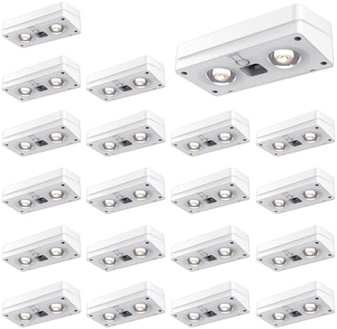 JOFIOS Solar Fence Lights 20 Pack, 50 Lumens Outdoor Solar Lights with 12 Modes RGB Color Glow LED，Waterproof, Solar Lights for Patio, Backyard, Deck, Fence, Railing(White Shell) by JOFIOS