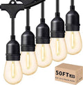 Svater Outdoor String Lights 50 FT Outside LED Patio Light E26 Waterproof by Svater