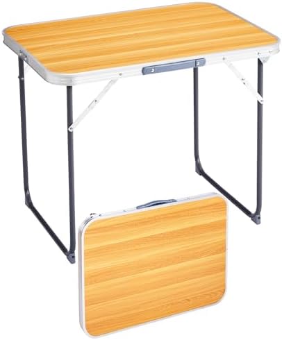 2.0 Ft Folding Portable Camping Table Yellow by Unknown
