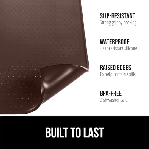 GORILLA GRIP Silicone Coffee Mat, Espresso Bar Essentials, 11.5x18.5, Brown - Image 2