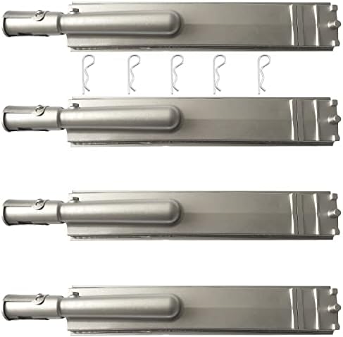 4 Pack Heavy Duty Cast Stainless Steel Grill Burner for Bull, Grill Replacement Parts for Bull, Cal Flame, Lion, Blaze, Turbo, Beefeater, Thermos, Char Broil, Jenn Air, Nexgrill by GRILLJOB