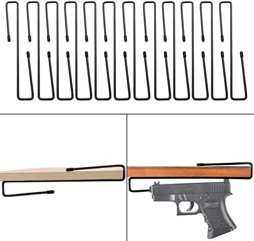 Adoreal 10 PCS Gun Rack, Pistol Rack for Gun Safe Shelf or Stack On Gun Cabinet, Gun Safe Accessory, Handgun Hanger Pistol Organizer for Display, Gifts for Hunters by Adoreal