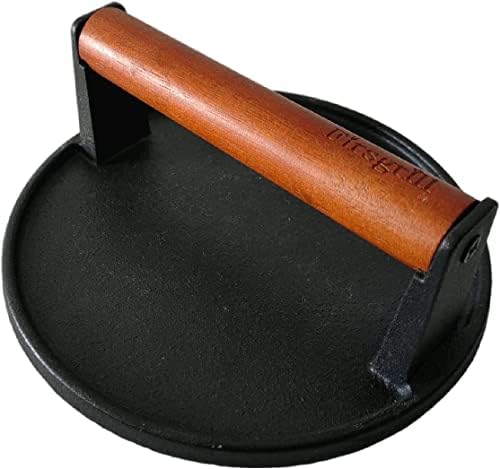 Firsgrill 2-Pack Burger Press 7.08" Round,Heavy-Duty Cast Iron Smash Burger Press Meat Steak with Wood Handle for Blackstone Camp Chef Pitboss Weber Griddle Grills (2 Round) - Image 5