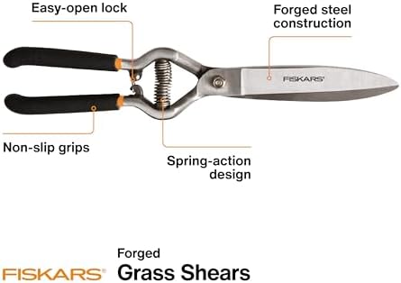 Fiskars 5" Forged Grass Shears, Handheld Grass Clippers for Lawn & Garden - Image 3