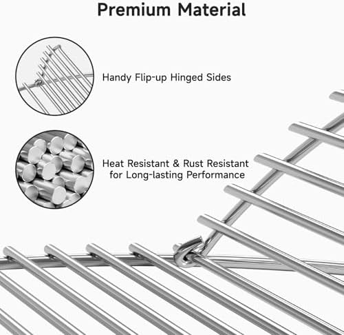 SHINESTAR Hinged Grill Grate, Fits for Weber 22" Charcoal Grills, 21.5" BBQ Cooking Grate Compatible with Original Kettle, Master Touch, Performer, and Jumbo Joe Premium - Image 5