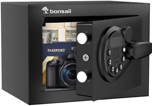 Bonsaii Security Safe Box With Electronic Keypad 0.231 Cu.Ft for Valuables by bonsaii