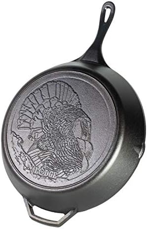 Lodge Wildlife Series Cast Iron Skillet, Turkey, 13.25 Inches by Lodge