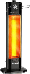 Outdoor Electric Patio Heater, Haimmy 27- inch Outdoor Electric Patio Heater, 1200W Instant Heating, 2 Heat Levels, Tip-Over & Overheat Protection, IPX5 Waterproof Tower Space Heater by HAIMMY
