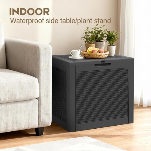 Outdoor Storage Waterproof Deck Box for Patio (36 Gallon, Black) - Image 6