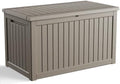 280 Gallon Outdoor Deck Box, Lockable Waterproof Outdoor Storage Boxes For Garden Tools,Indoor Cushions,Accessories Outside Storage Resin Weatherproof Container(Grey) by MAIUSCOLI