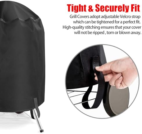 Grill Cover, 22 inch BBQ Gas Grill Cover Waterproof Weather Resistant, UV and Fade Resistant, UV Resistant Materia for Weber Char-Broil Nexgrill Grills and More - Image 4