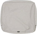 Classic Accessories Montlake Water-Resistant 25 x 22 x 4 Inch Outdoor Back Cushion Slip Cover, Patio Furniture Cushion Cover, Heather Grey, Patio Furniture Cushion Covers by ClassicAccessories