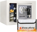 Voncabay Money Safe Box for Home with Digital Keypad, 0.23 Cu. Ft., White by Voncabay