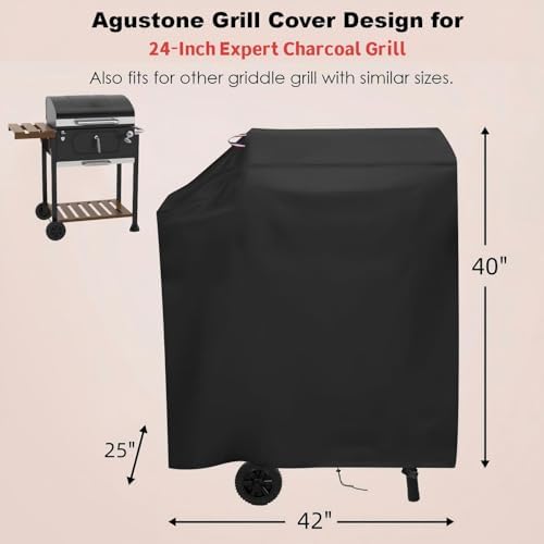 Grill Cover for Royal-Gourme-t CD1824M 24-Inch Charcoal Grill - Image 2