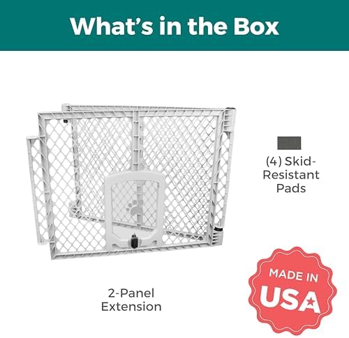 MyPet 2-Panel Extension with Small Pet Passage in Light Gray: 26 in. Tall for Indoor or Outdoor Use - Image 3