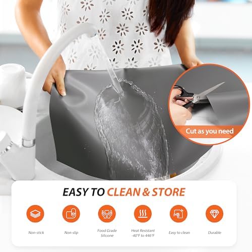 Silicone Mat Roll, Heat Resistant Kitchen Countertop Protector - Image 5