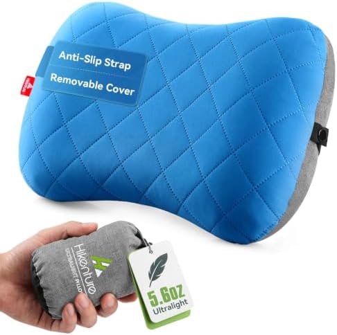 Hikenture Camping Pillow with Removable Cover, Ultralight Inflatable Pillow by HIKENTUREOUTDOOR